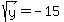 sqrt%28y%29+=+-15