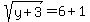 sqrt%28y%2B3%29=6%2B1