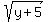 sqrt%28y%2B5%29