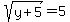 sqrt%28y%2B5%29++=+5