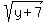 sqrt%28y%2B7%29