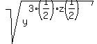 sqrt%28y%5E%283%281%2F2%29z%281%2F2%29%29%29