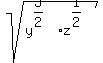 sqrt%28y%5E%283%2F2%29z%5E%281%2F2%29%29