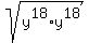 sqrt%28y%5E18+%2A+y%5E18%29