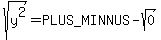 sqrt%28y%5E2%29=%2B-sqrt%280%29