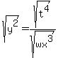 sqrt%28y%5E2%29+=+sqrt%28t%5E4%29%2Fsqrt%28wx%5E3%29