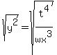 sqrt%28y%5E2%29+=+sqrt%28t%5E4%2Fwx%5E3%29