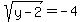 sqrt%28y-2%29=-4