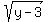 sqrt%28y-3%29