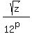 sqrt%28z%29%2F%2812%5Ep%29