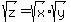 sqrt%28z%29=sqrt%28x%29%2Asqrt%28y%29