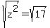 sqrt%28z%5E2%29+=+sqrt%2817%29