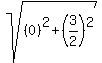 sqrt+%28%280%29%5E2%2B%283%2F2%29%5E2%29%29
