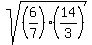 sqrt+%28%286%2F7%29%2814%2F3%29%29