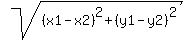 sqrt+%28%28x1-x2%29%5E2%2B%28y1-y2%29%5E2%29%29