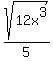 sqrt+%2812x%5E3%29%2F5