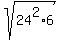 sqrt+%2824%5E2%2A6%29