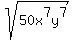 sqrt+%2850x%5E7y%5E7%29