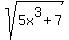 sqrt+%285x%5E3%2B7%29