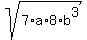 sqrt+%287%2Aa%2A8%2Ab%5E3%29