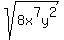 sqrt+%288x%5E7y%5E2%29
