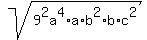 sqrt+%289%5E2a%5E4%2Aa%2Ab%5E2%2Ab%2Ac%5E2%29