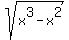 sqrt+%28x%5E3-x%5E2%29+