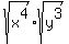 sqrt+%28x%5E4%29%2Asqrt%28y%5E3%29