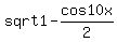 sqrt1+-+cos10x%2F2