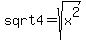 sqrt4=sqrt%28x%5E2%29