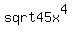 sqrt45x%5E4