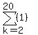 sum%28%281%29%2Ck=2%2C20%29%29