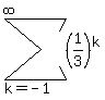 sum%28%281%2F3%29%5Ek%2Ck=-1%2Cinfinity%29