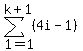 sum%28%284i-1%29%2C1=1%2Ck%2B1%29