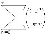 sum%28+%28%28-1%29%5En%2Flog%28%28n%29%29%29%2Cn=2%2Cinfinity%29