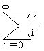 sum%28+1%2Fi%21%2C+i=0%2C+infinity+%29