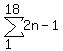 sum%282n-1%2C1%2C18%29