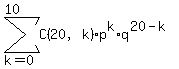 sum%28C%2820%2Ck%29%2Ap%5Ek%2Aq%5E%2820-k%29%2Ck=0%2C10%29