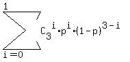 sum%28C%5B3%5D%5Ei%2Ap%5Ei%2A%281-p%29%5E%283-i%29%2C+i=0%2C1%29