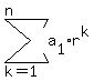 sum%28a%5B1%5D%2Ar%5Ek%2Ck=1%2Cn%29