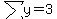 sum%28y%29=3