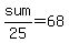 sum%2F25=68