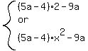 system%28%285a-4%29%2A2-9a%2Cor%2C%285a-4%29x%5E2-9a%29