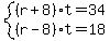 system%28%28r%2B8%29t=34%2C%28r-8%29t=18%29