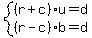 system%28%28r%2Bc%29%2Au=d%2C%28r-c%29%2Ab=d%29