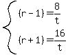 system%28%28r-1%29=8%2Ft%2C%28r%2B1%29=16%2Ft%29