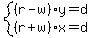 system%28%28r-w%29y=d%2C%28r%2Bw%29x=d%29