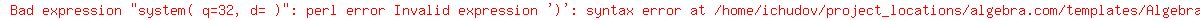 system%28+q=32%2C+d=+%29