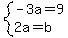 system%28-3a=9%2C2a=b%29