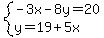 system%28-3x-8y=20%2Cy=19%2B5x%29